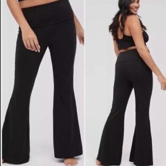 Aerie Offline OG Super Flare Foldover High Rise Leggings - Size M NWT! - Picture 1 of 8